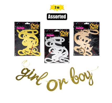 PARTY BANNER BOY/GIRL 2m ASSTD product image