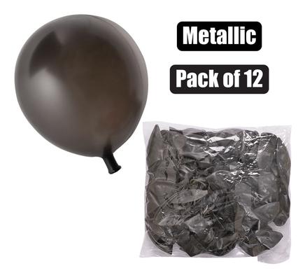 BALLOONS HELIUM 1PC METALLIC BLACK F-01 product image