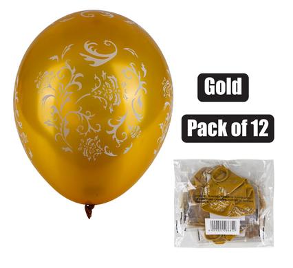 BALLOONS HELIUM 1PC DESIGN GOLD F-01 product image