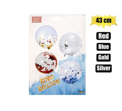 BALLOON HELIUM CLEAR GLITTER 45cm F-01 product image