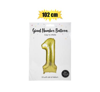 BALLOON HELIUM FOIL GOLD 1 102cm F-04 product image