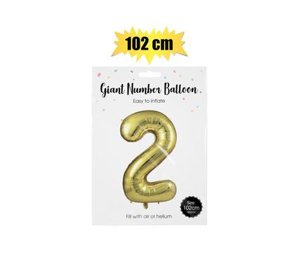 BALLOON HELIUM FOIL GOLD 2 102cm F-04 product image