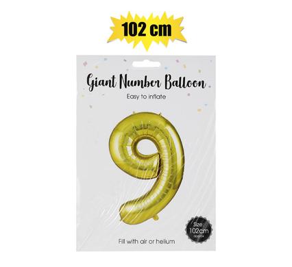BALLOON HELIUM FOIL GOLD 9 102cm F-04 product image