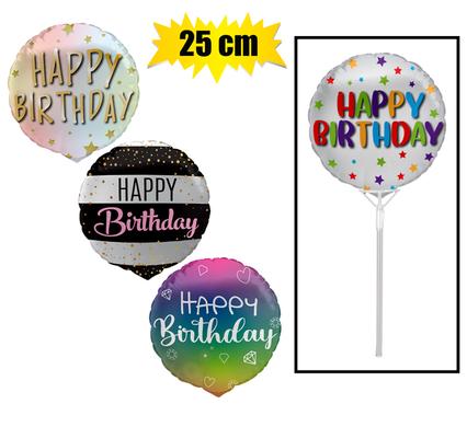 BALLOONS A/FILL BDAY ASSTD 25cm product image