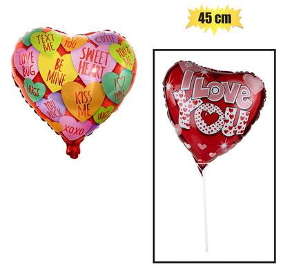 BALLOON A/FILL HUGS&KISSES V-LDAY 45cm product image