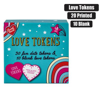 NOVELTY LOVE TOKENS 20 PRINTED/10 BLANK product image