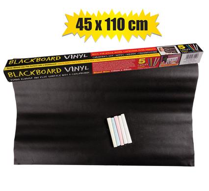 BLACKBOARD VINYL WITH 5 CHALKS45x110cm product image
