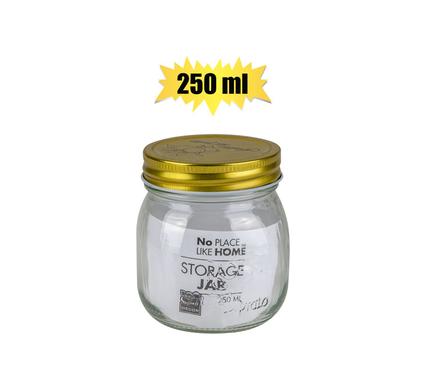 STORAGE-JAR GLS EMBOSSED 7.5x9cm 250ml product image