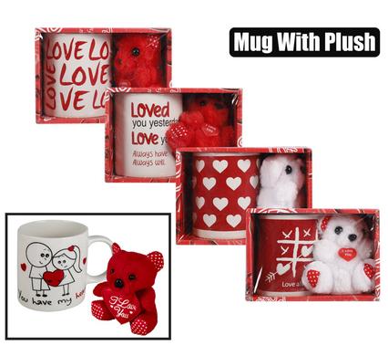 MUG OCCASIONS LOVE W/PLUSH ASSTD product image