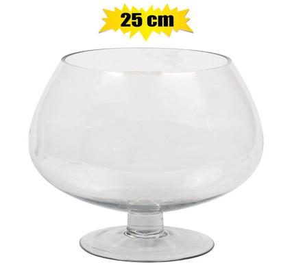 VASE GLASS FOOTED 25x25cm ASSTD product image