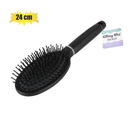 HAIR BRUSH BLACK PADDLE OVAL 24cm product image