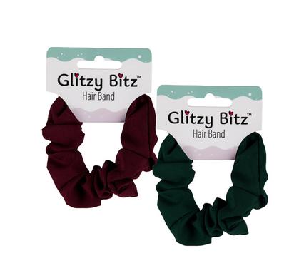 HAIR BAND SCRUNCHIE GREEN/MAROON product image