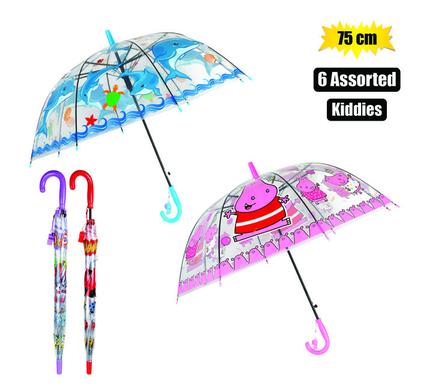 UMBRELLA KIDDIES 8-RIB 4-ASSTD 75cm DIA product image