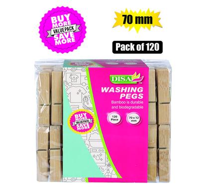WASHING PEGS BAMBOO 70mm PACK-120 product image