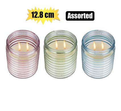 CANDLE IN GLASS 12.8cm ASST product image
