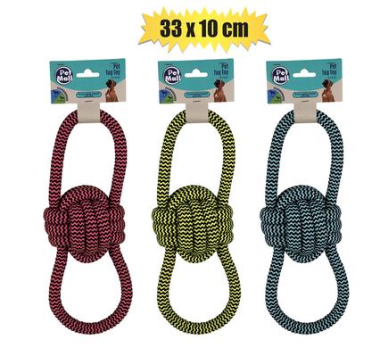 PET DOG TUG TOY STRING DBL LOOP 33x10cm product image