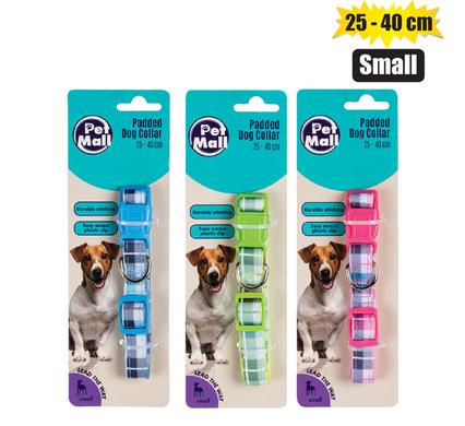 PET DOG COLLAR TARTAN 25-40cm SMALL product image