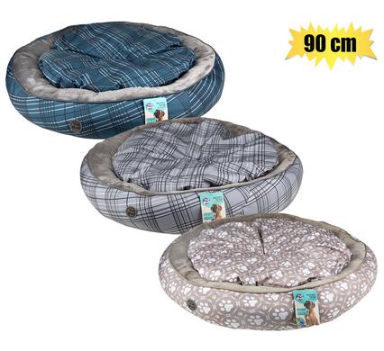 PET BED ROUND WITH REVERSE CUSHION 90cm product image