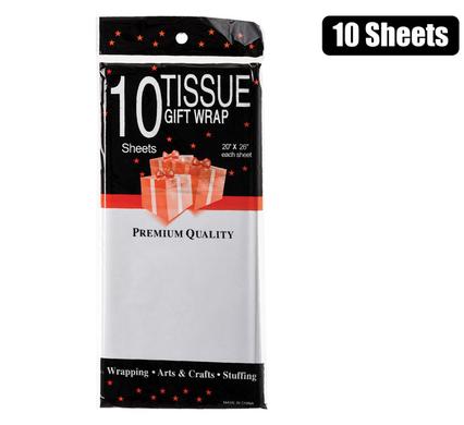 PAPER TISSUE 50x66cm 10xSHTS WHITE product image