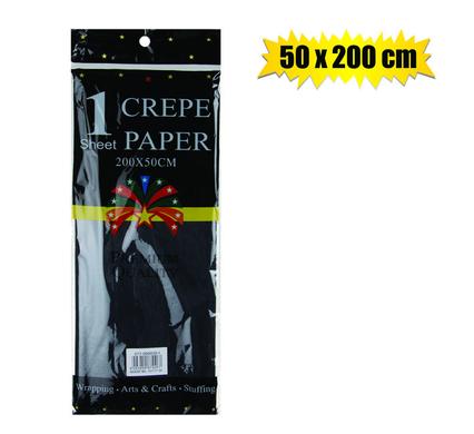 PAPER CREPE SHEET BLACK 50x200cm product image