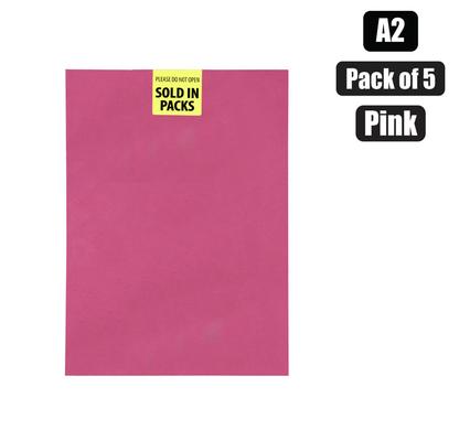 ART+CRAFT BOARD A2 160g SHEET PINK 5PK product image