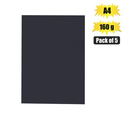 ART+CRAFT BOARD A4 160g SHEET BLACK 10PK product image