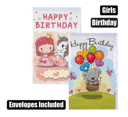 CARD & ENVELOPE BIRTHDAY - GIRL product image