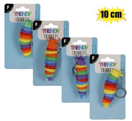 KEYCHAIN SENSORY WRIGGLE SLUG RAINBOW product image