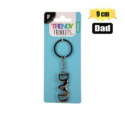 KEYCHAIN SILVER MTL DAD 9cm product image