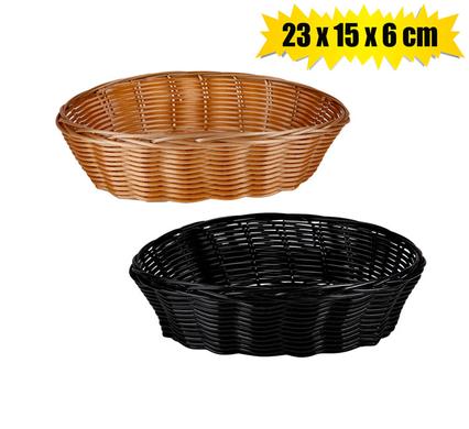 WOVEN PLASTIC BASKET 23x15x6cm product image