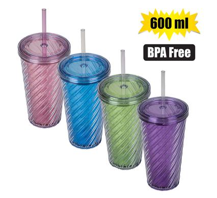TUMBLER W/STRAW LIMESHAKE 600ml product image