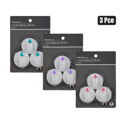 HOOK PL ADHESIVE ROUND 3pc product image