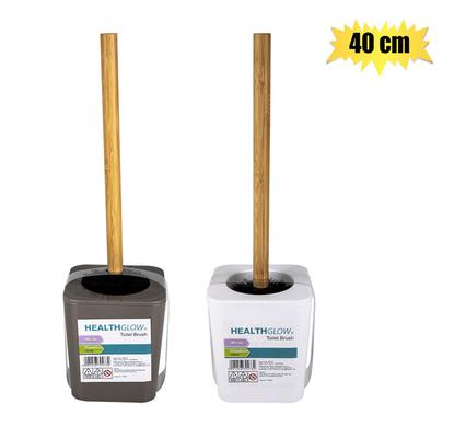TOILET BRUSH BAMBOO HANDLE W/STAND ASSTD product image