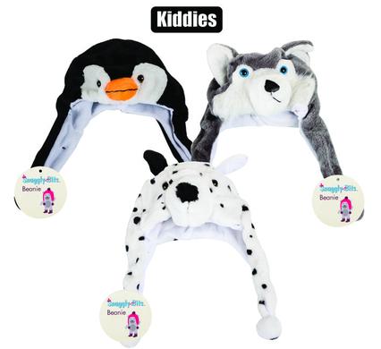 BEANIE KIDS ANIMAL W/EARFLAP+TIE-KNOT product image