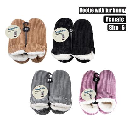 SLIPPER BOOTIE WITH FUR LINING SIZE 6 product image