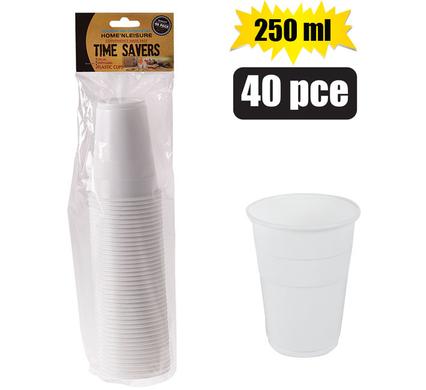 PICNIC CUPS PL 40PCE DISPOSABLE 250ml product image