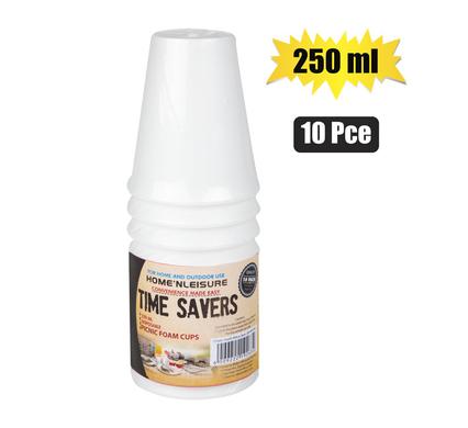 PICNIC CUPS FOAM 250ml 10PCE DISPOSABLE product image