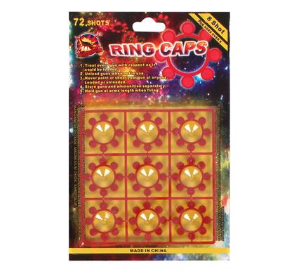 GUN REFILL CAPS 8 SHOT CARD OF 9 product image