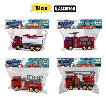 VEHICLE FRICTION FIRE TRUCK ASSTD 19cm product image