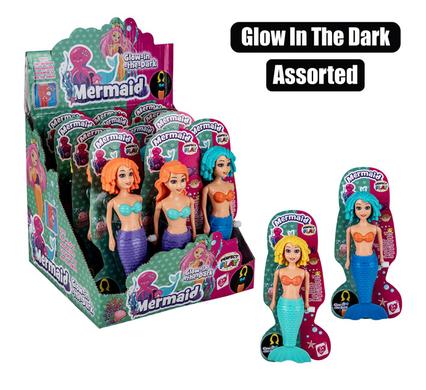 GLOW IN THE DARK SWIMMING MERMAID ASSTD product image