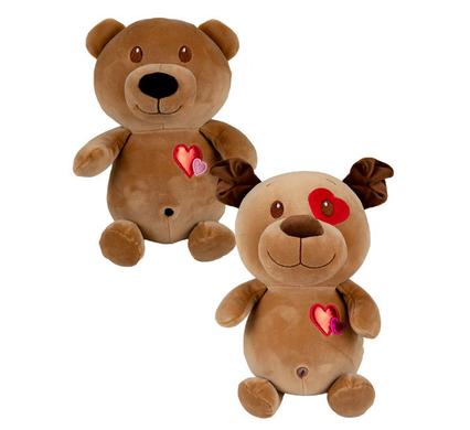 PLUSH LOVE BEAR / DOG BROWN 30cm product image