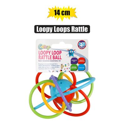 BABY RATTLE LOOPY LOOPS BALL 14cm product image