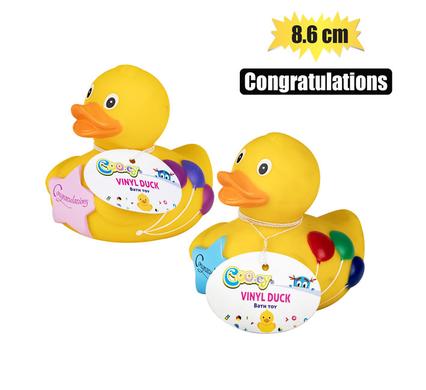 BABY BATH VINYL CONGRATS DUCK 8.2cm product image
