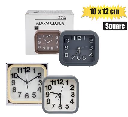 CLOCK ALARM PL SQUARE 10x12cm ASSTD product image