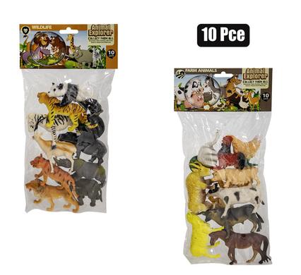ANIMALS ASSORTED RUBBER 10PC product image
