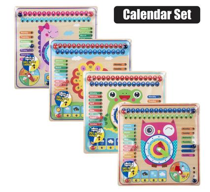 EDU WOOD ACTIVITY CALENDAR SET 30x30cm product image