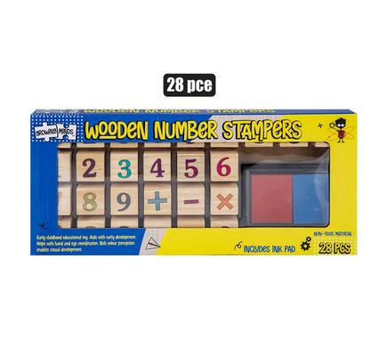 EDU WOOD LETTER/NUMBER STAMPER SET product image