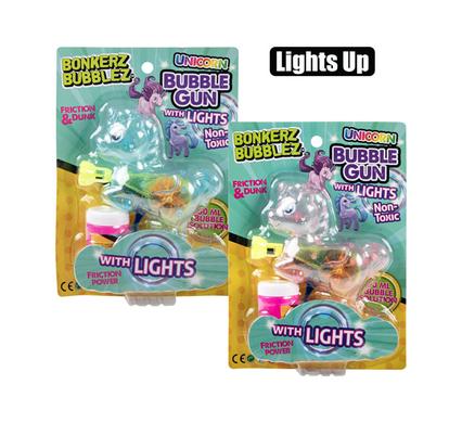 BUBBLE NOVELTY UNICORN GUN WITH LIGHT product image