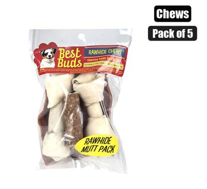 BEST BUDS RAWHIDE CHEWS MINI MUTT 5PCK product image