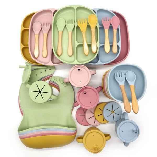 9pc Silicone Baby Feeding Set - 4aKid